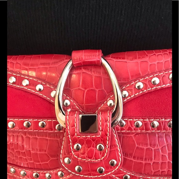 NWOT NINE WEST RED SHOULDER BAG - Picture 3 of 9